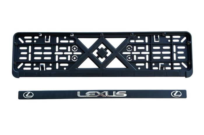 Рамка номерного знаку пластик з об'ємними літерами LEXUS 52х13,5х2 см (2шт)