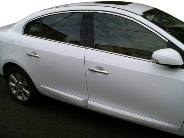 Верхние молдинги окон нержавейка (4 шт) для Renault Fluence 2009-2016 гг