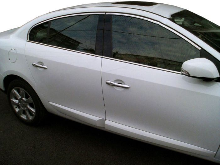 Верхние молдинги окон нержавейка (4 шт) для Renault Fluence 2009-2016 гг