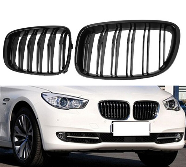 Решетка радиатора (ноздри) BMW 5 F07 GT стиль M черный глянцевая