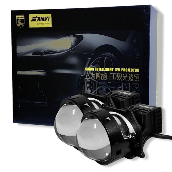 Автомобильные широкоформатные Bi-led линзы 3" SANVI A8Pro