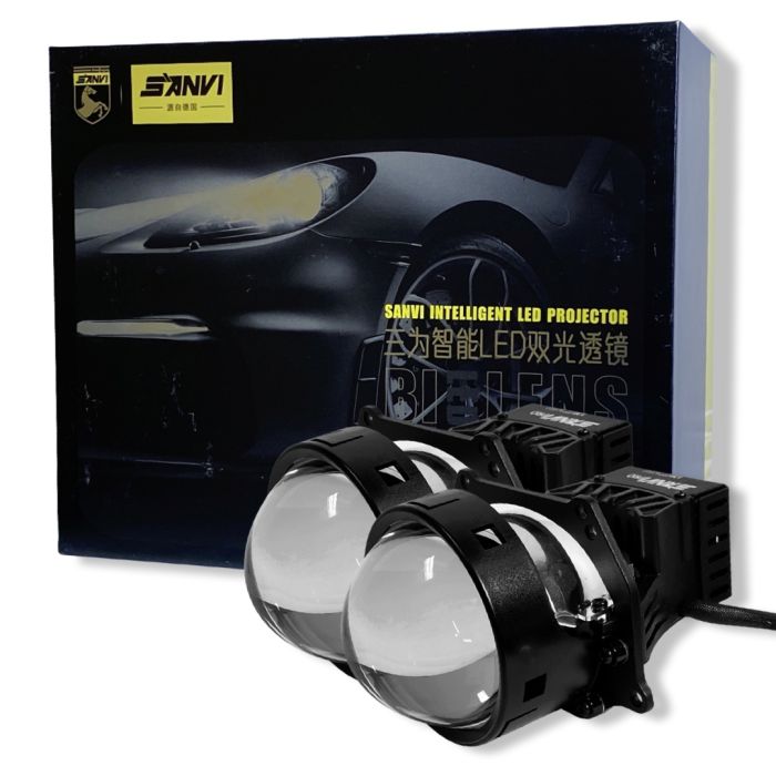 Автомобильные широкоформатные Bi-led линзы 3" SANVI A8Pro