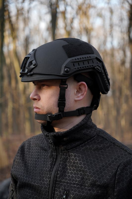 Шлем черный (L) PE Fast NIJ IIIA Стандарт НАТО