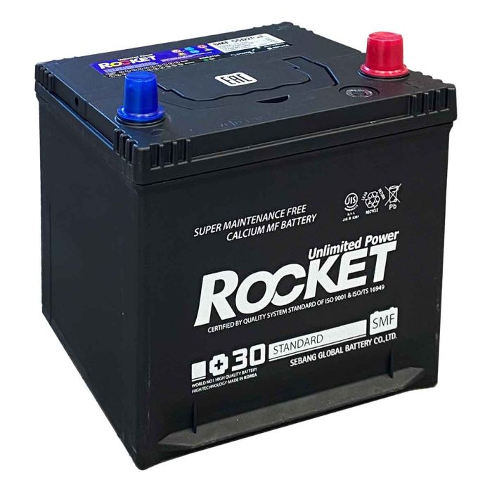 Автомобільний акумулятор ROCKET 6СТ-50Ah ASIA АзЕ (-/+) 520А (CCA) SMF 55D20AL