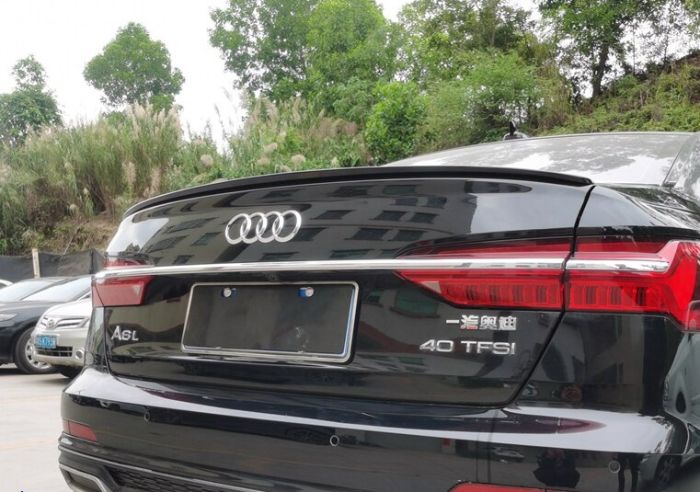 Спойлер багажника Audi A6 C8 стиль S6 черный глянцевый ABS-пластик