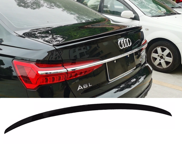 Спойлер багажника Audi A6 C8 стиль S6 черный глянцевый ABS-пластик