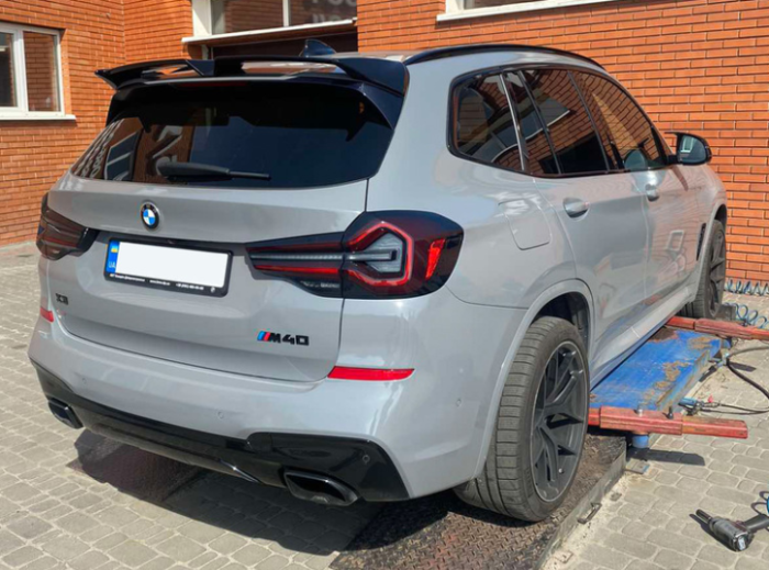 Спойлер багажника BMW X3 G01 стиль M Performance черный глянцевый