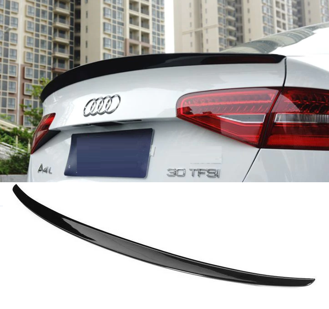 Спойлер на Audi A4 B8 стиль S4 черный глянцевый ABS-пластик (12-15 г.в.)