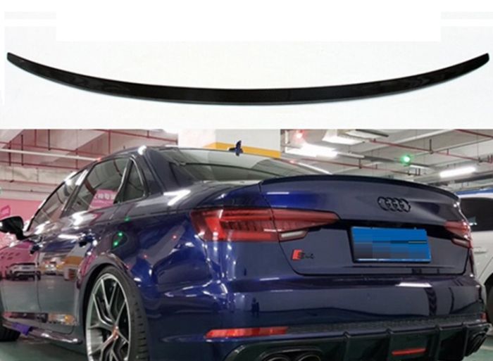 Спойлер на Audi A4 B9 стиль S4 черный глянцевый ABS-пластик