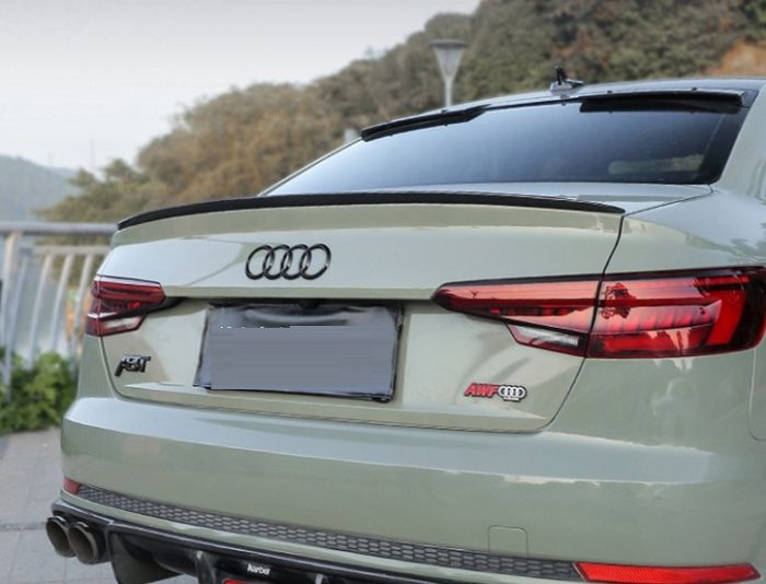 Спойлер на Audi A4 B9 стиль S4 черный глянцевый ABS-пластик