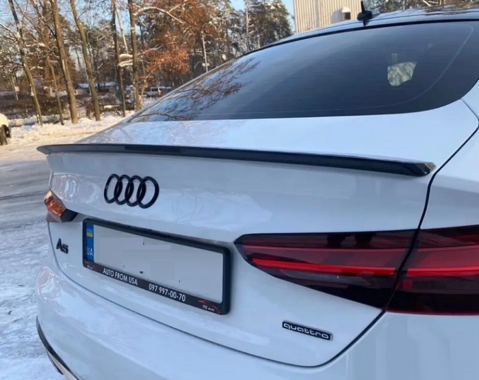 Спойлер на Audi A5 стиль S5 черный глянцевый ABS-пластик (2016-...)