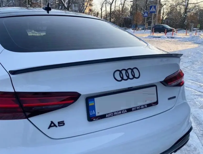 Спойлер на Audi A5 стиль S5 черный глянцевый ABS-пластик (2016-...)
