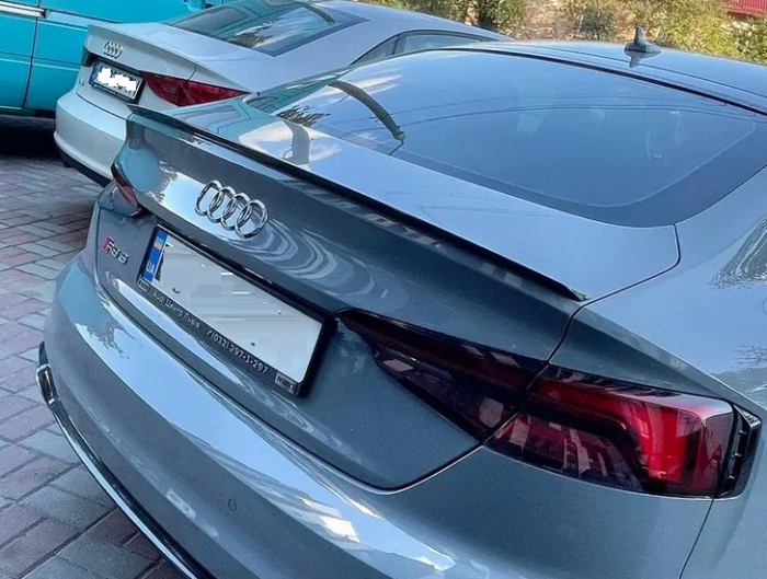 Спойлер на Audi A5 стиль S5 черный глянцевый ABS-пластик (2016-...)