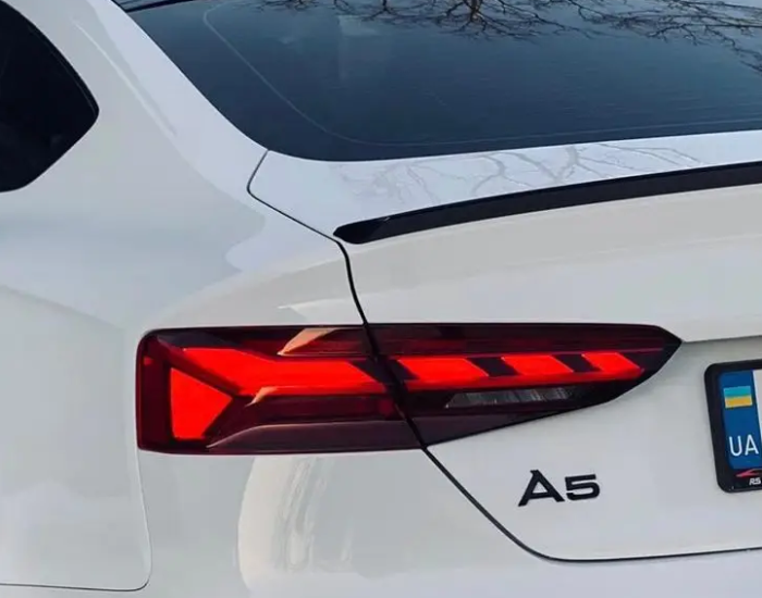 Спойлер на Audi A5 стиль S5 черный глянцевый ABS-пластик (2016-...)