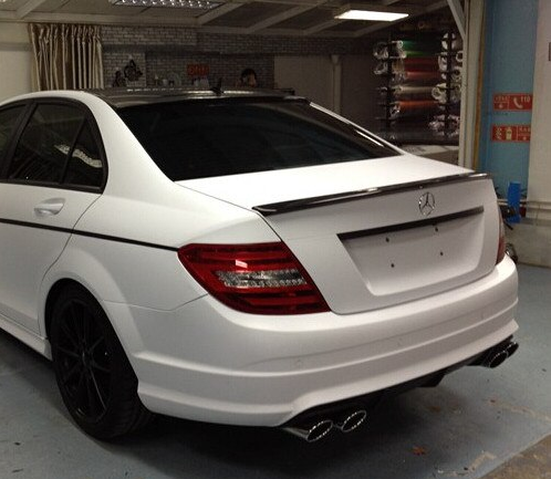 Спойлер на Mercedes C-class W204 черный глянец ABS-пластик