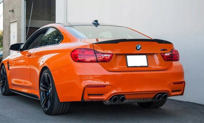 Спойлер BMW 4 F32 стиль M4 черный глянцевый (ABS-пластик)
