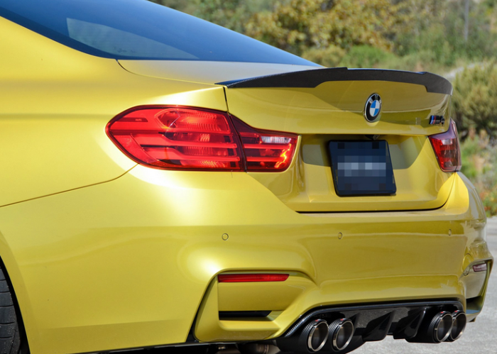 Спойлер BMW 4 F32 стиль M4 черный глянцевый (ABS-пластик)