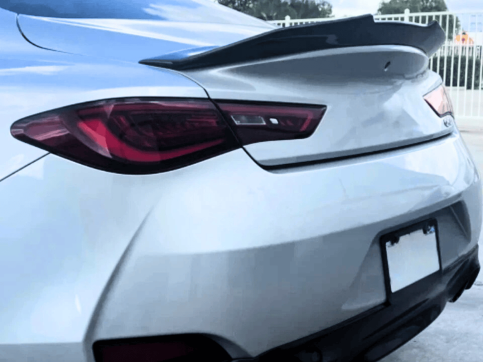 Спойлер Infiniti Q60 ABS-пластик (17-22 г.в.) черный глянец, Черный глянец