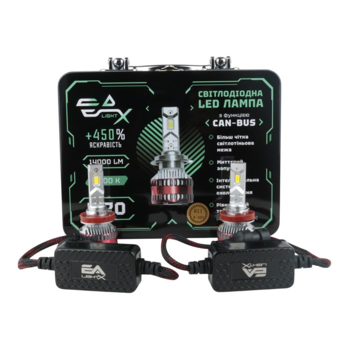 Автолампы H11 EA Light X K70 14000Lm 6000K 9-32V 2 шт