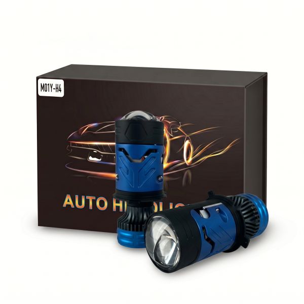 Светодиодные LED лампы H4 Sanvi G2 5000K 70W линзованные мини би-лед (комплект 2 шт.)