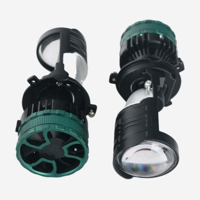 Светодиодные LED лампы H4 EA Light X T89 70W/90W линзованные би-лед со шторкой
