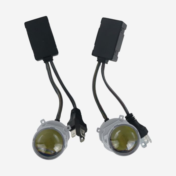 Светодиодные LED лампы H4 EA Light X V50 50W/70W +500% линзованные мини би-лед со шторкой кулер