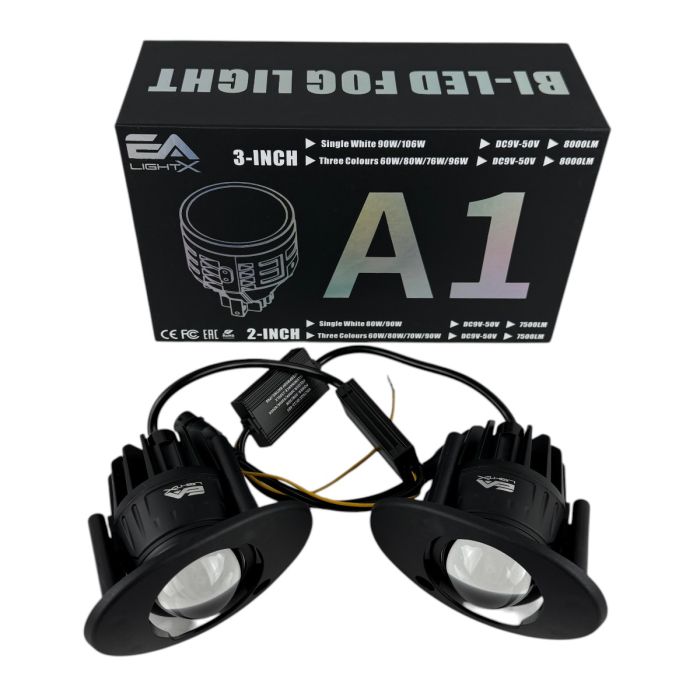 Светодиодные противотуманные фары LED линзы EA Light X A1 Honda 80W 12-24V белые