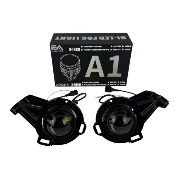 Светодиодные противотуманные фары Bi-LED линзы EA Light X A1 Nissan Juke 90W 12-24V двухцветные бело-желтые
