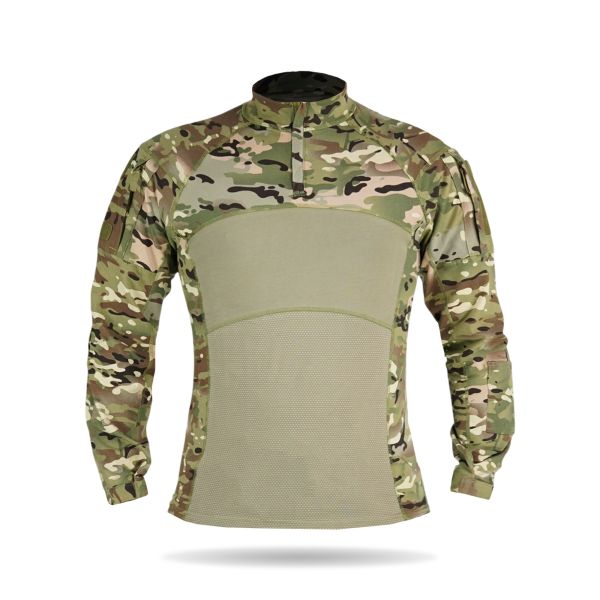 Тактическая боевая рубашка UBACS Tactical Series Long Sleeve с усиленными рукавами и велкропанелями