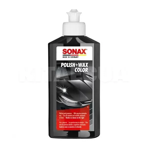 Цветной полироль с воском чёрный 250 мл SONAX Polish&Wax Color (296141)