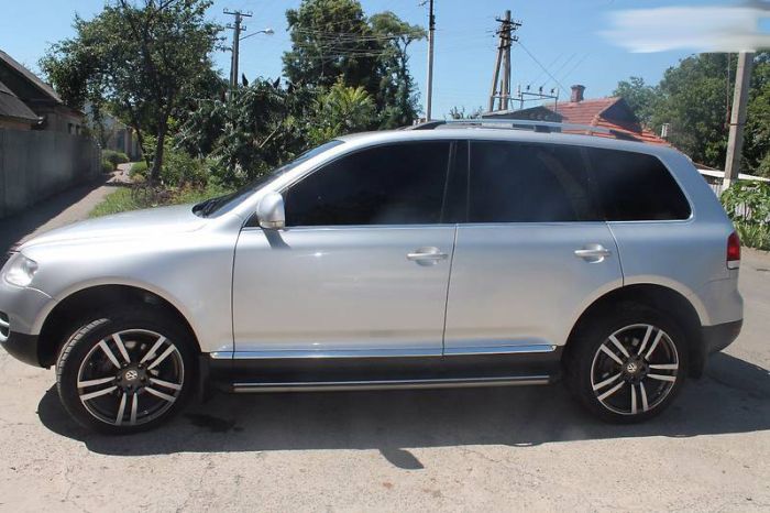 Хромированные Рейлинги (Пластиковые Ножки) Металлическая ножка для Volkswagen Touareg 2002-2010 гг