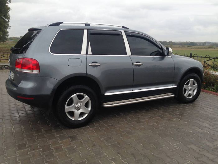 Хромированные Рейлинги (Пластиковые Ножки) Металлическая ножка для Volkswagen Touareg 2002-2010 гг