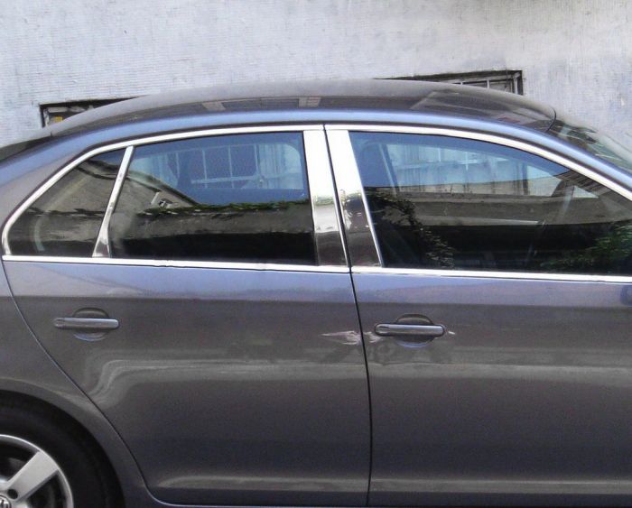Накладки на дверные стойки из нержавеющей стали (6 шт) для Volkswagen Jetta 2006-2011 гг
