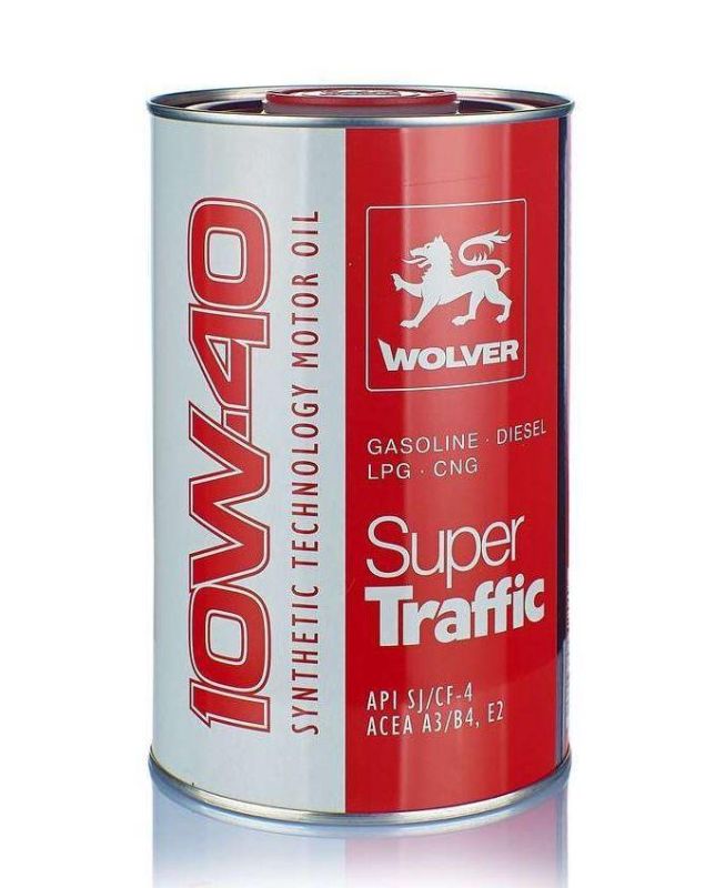 Олива моторна напівсинтетична WOLVER 10W-40 Super Traffic  1л