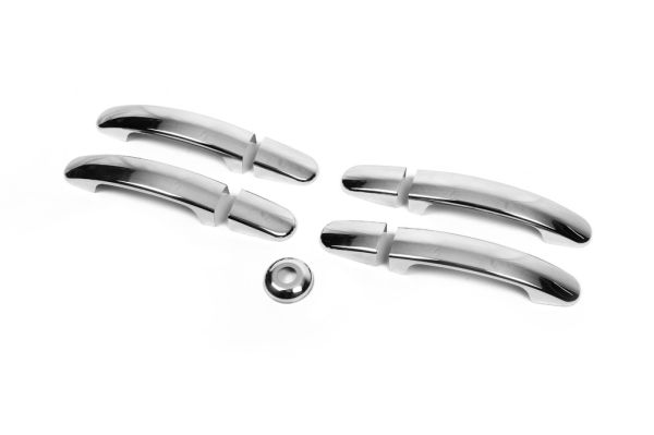 Накладки на ручки OmsaLine (нержавейка) 4 двери для Ford Custom 2013-2022 гг