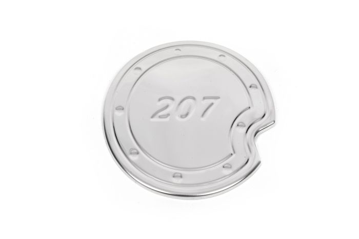 Хромированная накладка на лючок бензобака (нерж. сталь) для Peugeot 207 2006-2014 гг
