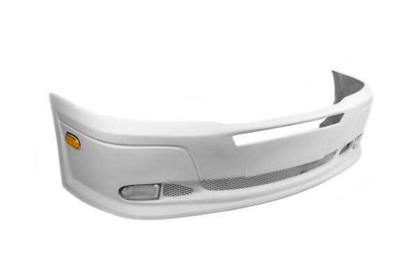 Накладка на передний бампер с 2 вырезами под фары (грунт под покраску) для Mercedes Sprinter W901/902/903/904/905 1995-2006 гг