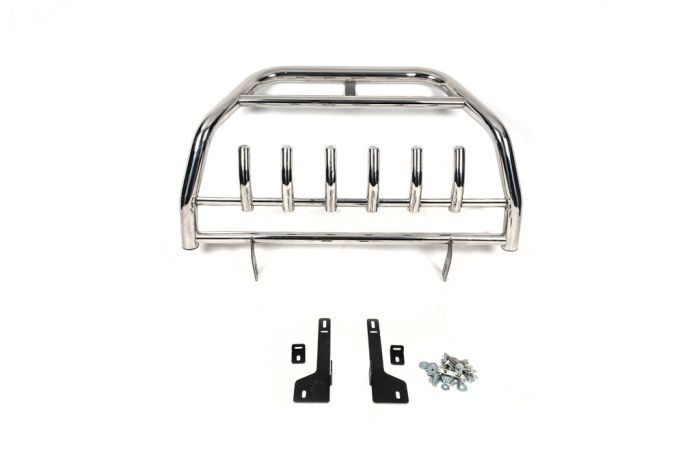 Защита переднего бампера WT003 Special (нерж) для Volkswagen Touareg 2002-2010 гг