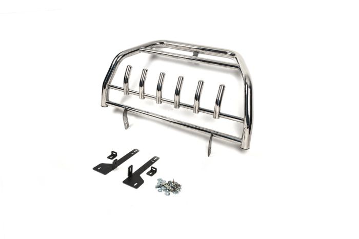 Защита переднего бампера WT003 Special (нерж) для Volkswagen Touareg 2002-2010 гг