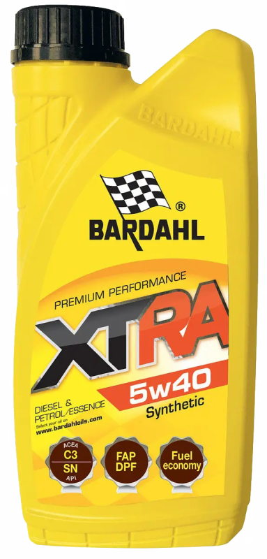 BARDAHL XTRA 5W40  C3 VW 505.01, MB 229.51, BMW Longlife-04 1 л.