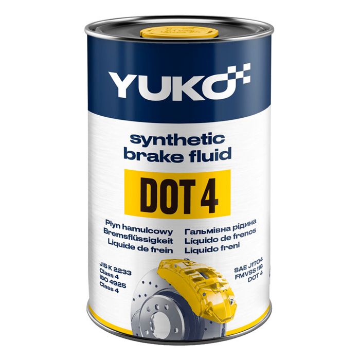 Гальмівна рідина YUKO DOT-4 жерсть 0,455кг