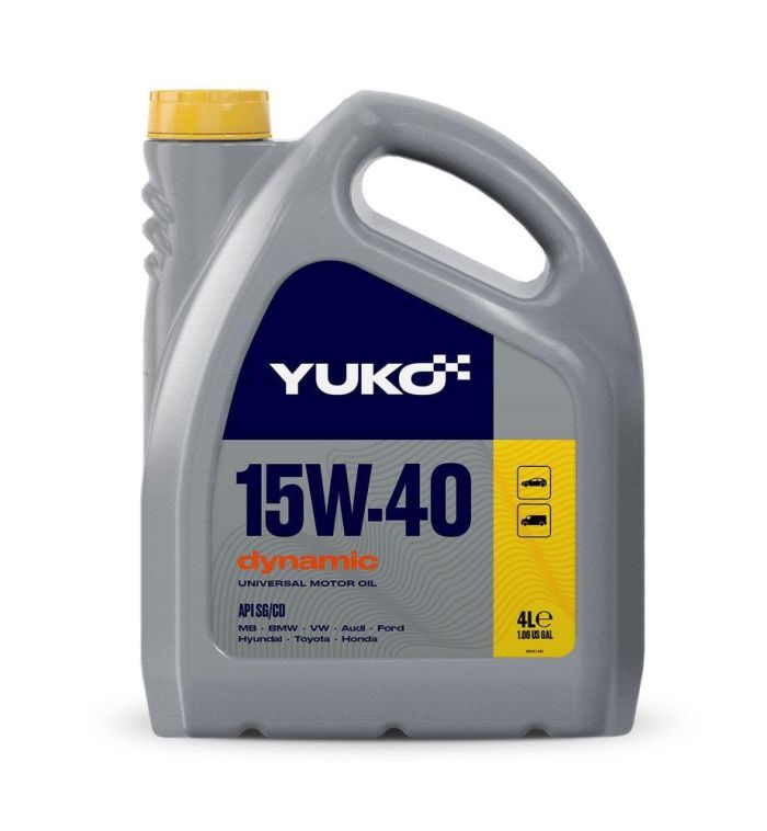 Олива моторна мінеральна YUKO 15W-40 DYNAMIC  4л