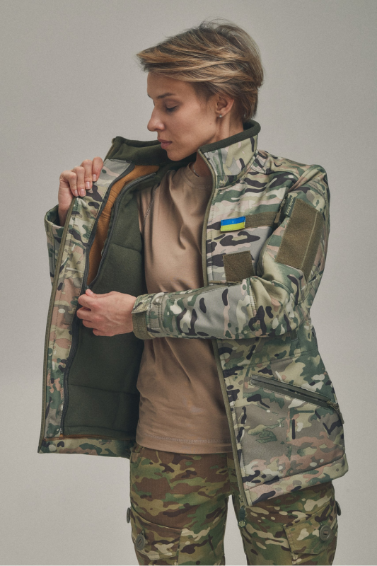 Зимняя утепленная женская FS куртка-трансформер Soft Shell 2в1, мультикам