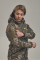 Зимняя утепленная женская FS куртка-трансформер Soft Shell 2в1, пиксель